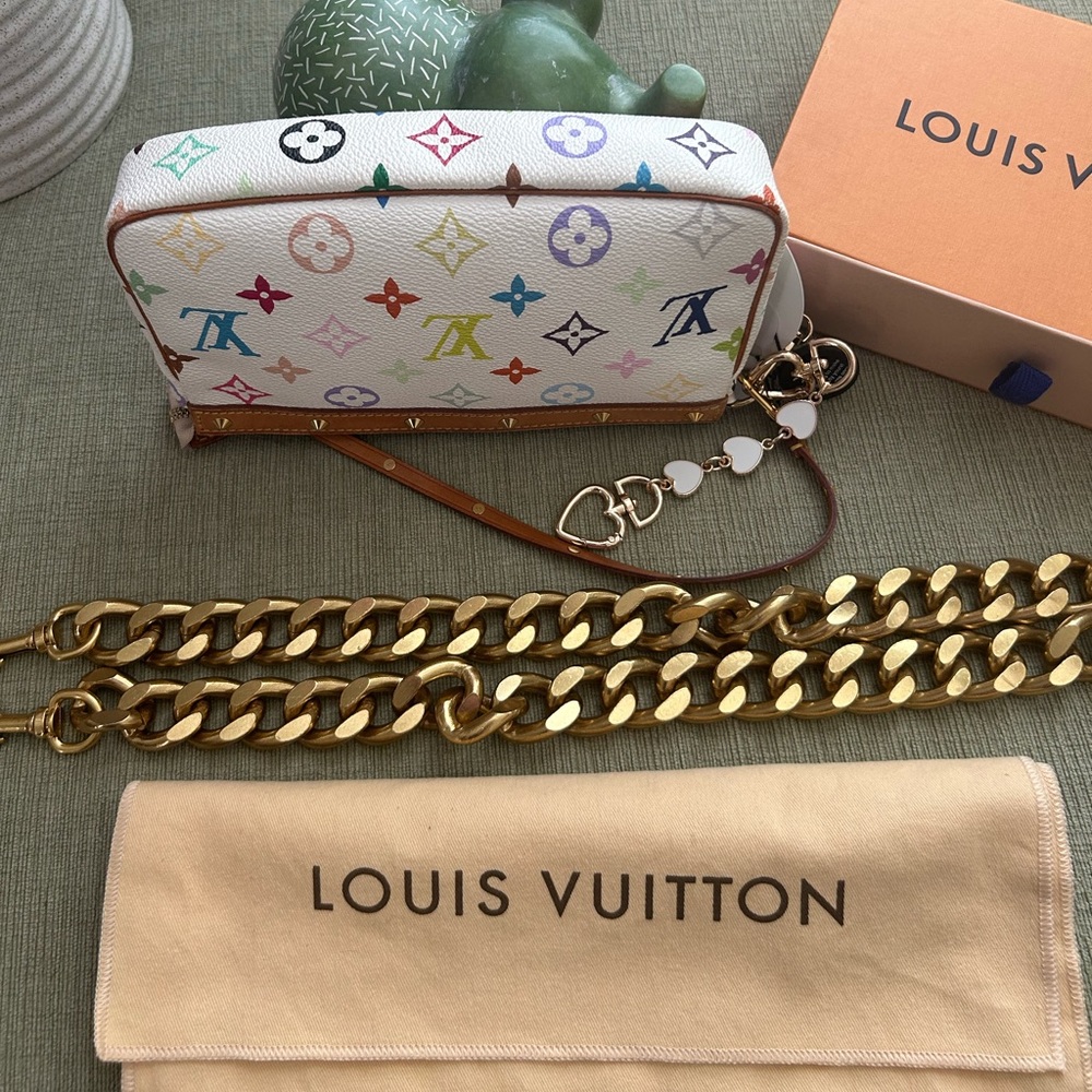 Louis Vuitton White Luxury Takashi Murakami Pochette - Picture 6 of 11